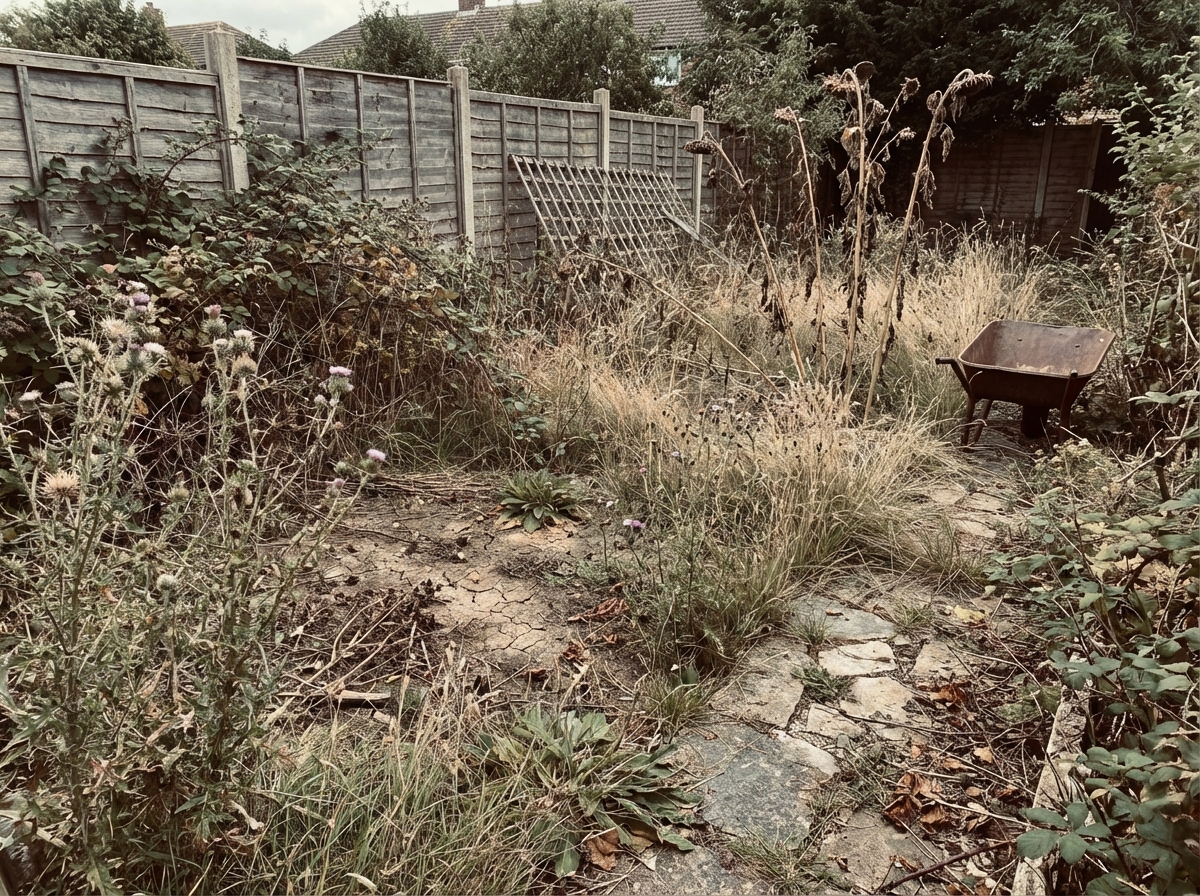Jardin en friche avant aménagement - Aix-en-Provence